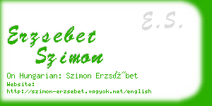 erzsebet szimon business card